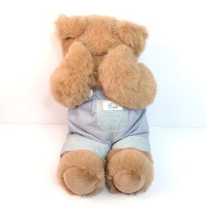 Vintage Mango Peekaboo Bear 18" Tall Boo in Overalls Magnetic Paws Stuffed Doll